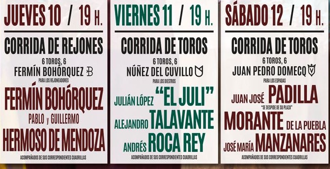 Cerrado los carteles de la feria taurina de Jerez 2018